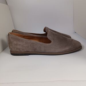 Vionic Willa 2.0 Women’s 9.5 Wide Suede Slip‑On Flats Loafers Taupe Orthotic